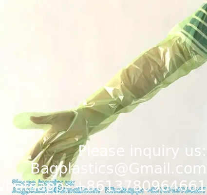 Extended Plastic Disposable Veterinary Long Sleeve Gloves Waterproof Disposable Plastic Arm Length Gloves