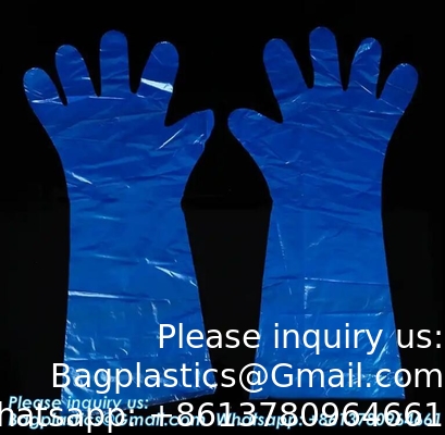 Extended Plastic Disposable Veterinary Long Sleeve Gloves Waterproof Disposable Plastic Arm Length Gloves