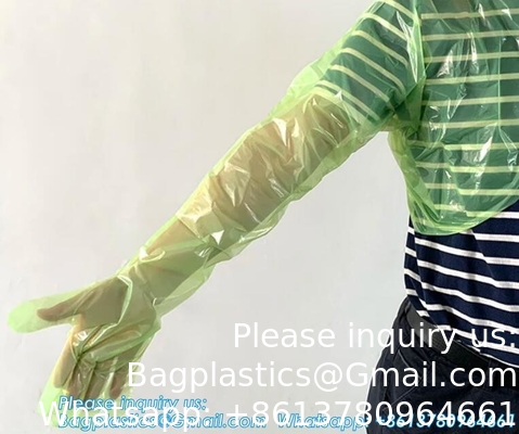 Extended Plastic Disposable Veterinary Long Sleeve Gloves Waterproof Disposable Plastic Arm Length Gloves