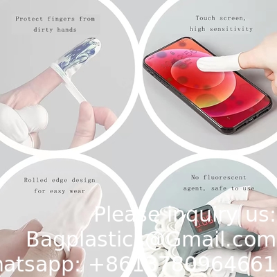 Disposable Latex Finger Cots, Protect Fingers, Anti-Static Industrial Medium Finger Cots, For Electronic Repair