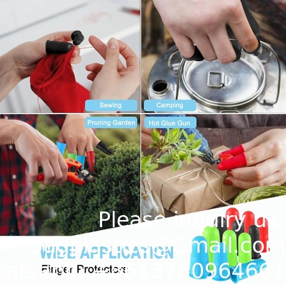 Rubber Fingers Covers, Silicone Finger Protector Sleeve Tips Guard Fingertip Thumb Cots Pads For Hot Glue