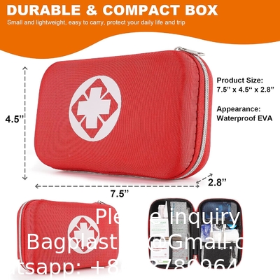 Essential Emergency Trauma Medical Supplies Packed Red Waterproof Box, Perfect For Car Home Office Travel Outdoor
