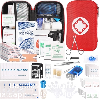 Essential Emergency Trauma Medical Supplies Packed Red Waterproof Box, Perfect For Car Home Office Travel Outdoor