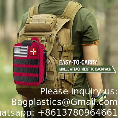 Survival First Aid Kit, Molle Medical Pouch Outdoor Emergency Survival Gear And Equipment For Hiking Camping Hunt