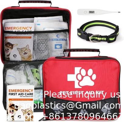 Pet First Aid Kit, 105 Piece Nursing Supplies With Emergency Collar, First Aid Instructions And More Ideal For Home