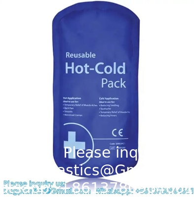 Customized Size And Shaped Reusable Hot Cold Compress Gel Packs Polyester Ice Pack For Therapy