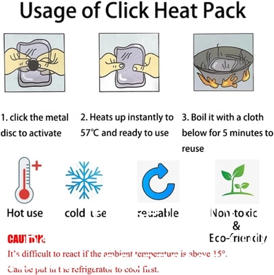 Customized Shaped Reusable Self Heating Pack Body Warmer Patch,Magic Click Hot Packs Heating Pad