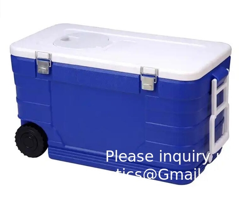 Vaccine Carrier Portable PU Ice Cooler Box Medical Transport Cooler Box 30L 50L 75L 100L With Wheels Handles