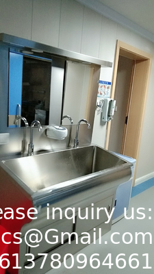 Hand Washing Sink Wash Basin With Automatic Sensor And Mirror Customized Scrub Sink Induction Pedal Operated