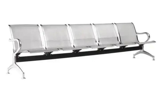 Silver 3 4 5 Seater Stainless Steel Accompanying Chair Hospital Waiting Chair Airport waiting Chair Bench