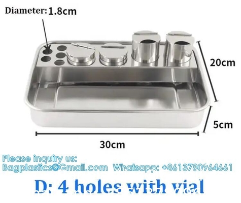 304 Stainless Steel Dental Instruments Tray Surgical Instrument Treatment Plate
