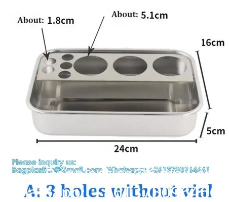 304 Stainless Steel Dental Instruments Tray Surgical Instrument Treatment Plate