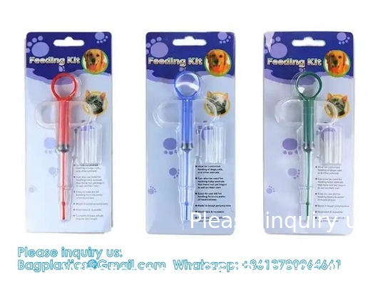 Dual Purpose Pet Pill Feeder Gun Pet Dog Cat Pill Gun Capsule Medication Syringe Medicine Syringe Feeding