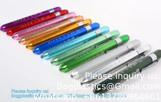 OEM Aluminum Alloy Nursing Pen Light Doctor Torch Customized Led Medical Penlight With Pupil Gauge For Nurse