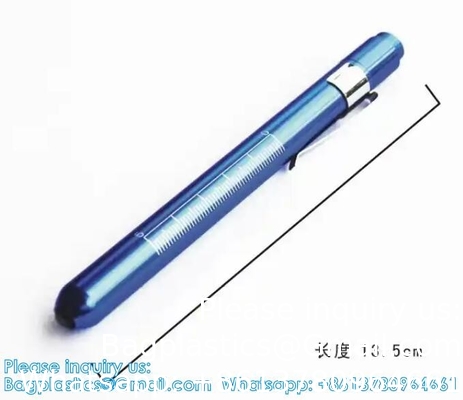 OEM Aluminum Alloy Nursing Pen Light Doctor Torch Customized Led Medical Penlight With Pupil Gauge For Nurse