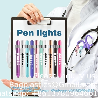 OEM Aluminum Alloy Nursing Pen Light Doctor Torch Customized Led Medical Penlight With Pupil Gauge For Nurse