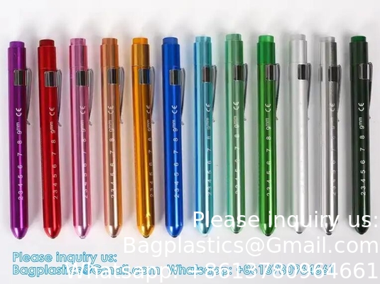OEM Aluminum Alloy Nursing Pen Light Doctor Torch Customized Led Medical Penlight With Pupil Gauge For Nurse