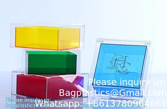Wholesale Color Acrylic Transparent Box Double Layer Plexiglass Storage Box Bridesmaid Accompanied Gift Box