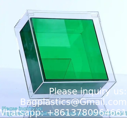 Wholesale Color Acrylic Transparent Box Double Layer Plexiglass Storage Box Bridesmaid Accompanied Gift Box