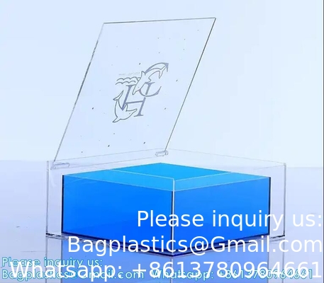 Wholesale Color Acrylic Transparent Box Double Layer Plexiglass Storage Box Bridesmaid Accompanied Gift Box