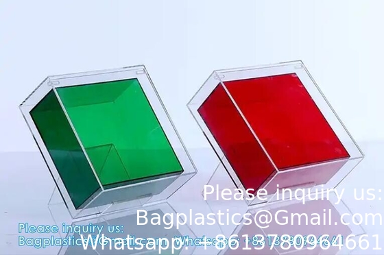 Wholesale Color Acrylic Transparent Box Double Layer Plexiglass Storage Box Bridesmaid Accompanied Gift Box