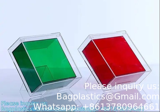 Wholesale Color Acrylic Transparent Box Double Layer Plexiglass Storage Box Bridesmaid Accompanied Gift Box