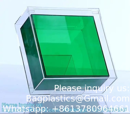 Wholesale Color Acrylic Transparent Box Double Layer Plexiglass Storage Box Bridesmaid Accompanied Gift Box