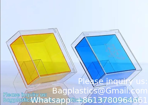 Wholesale Color Acrylic Transparent Box Double Layer Plexiglass Storage Box Bridesmaid Accompanied Gift Box