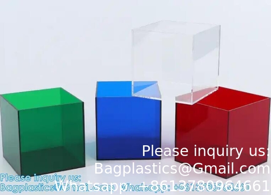 Custom Size Acrylic 5 Face Box Acrylic Display Box Wholesale Transparent Acrylic Storage Box With Lid