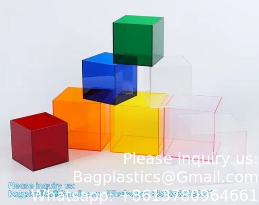 Custom Size Acrylic 5 Face Box Acrylic Display Box Wholesale Transparent Acrylic Storage Box With Lid