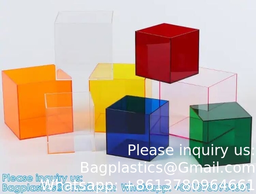 Custom Size Acrylic 5 Face Box Acrylic Display Box Wholesale Transparent Acrylic Storage Box With Lid
