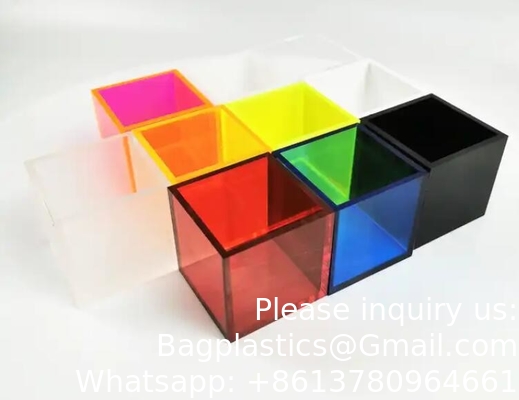 Acrylic Coloful Box Cheap Custom Acrylic Supermarket Food Dispenser Case Supermarket Supply