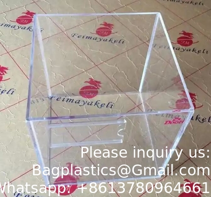 Acrylic Coloful Box Cheap Custom Acrylic Supermarket Food Dispenser Case Supermarket Supply
