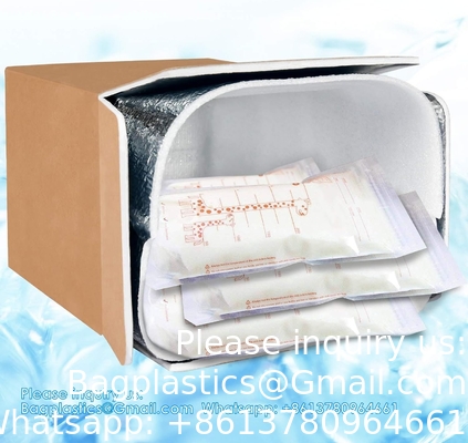 FREEZABLE COOL BAG, INSULATION ALUMINIUM FOIL BAG, THERMAL THERMO COOLER TOTE BAG, THERMAL MEDICAL