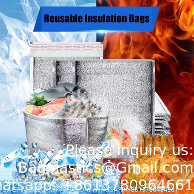 Reusable Insulation Bags Thermal Box Liners 13 X 8.5 X 12 Metalized Box Liners For Lunch Box Shopping Bag Insulati