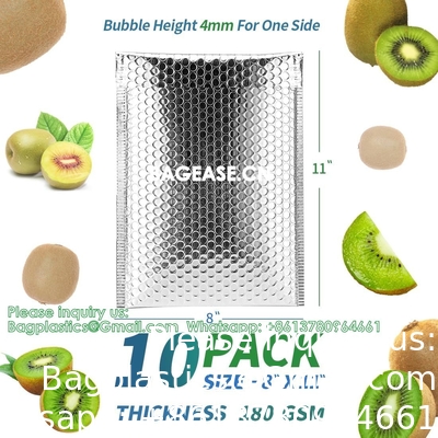 Thermal Bubble Mailer 8&quot; X 11&quot;,Pack Insulated Mailers For Cold Shipping,Foil Mailing Envelopes,Cool Bubble Mailers