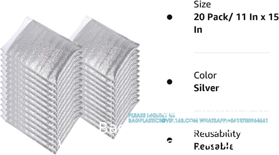 Reusable Insulation Bags Thermal Box Liners Metalized Box Liners Lunch Food Box Shopping Bag Insulation Lining