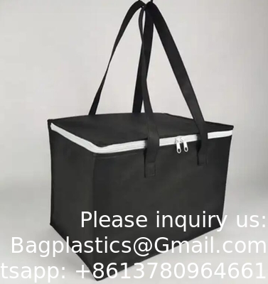 Insulated Lunch Picnic Cooler Bag Water-Resistant Cool Bag Heavy Duty Reusable Tote Grocery Shopping Cooler Bag