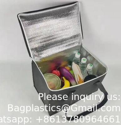 Insulated Lunch Picnic Cooler Bag Water-Resistant Cool Bag Heavy Duty Reusable Tote Grocery Shopping Cooler Bag