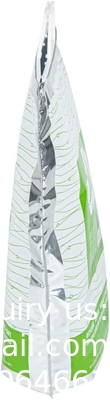 11.8 X 5.9 X 15 Inch Hot And Cold Bag, 1 Triple Layer Insulated Bag - Snap Lock Handles, Waterproof, Green &amp; Silver
