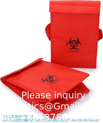 Medical Insulated Biohazard Cooler Bag, Medical Specimen Transport Bag, Bio Transport Bag, 6.75&quot; X 10&quot; X 5.75&quot;