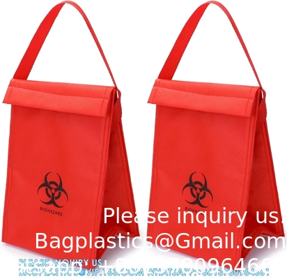Medical Insulated Biohazard Cooler Bag, Medical Specimen Transport Bag, Bio Transport Bag, 6.75&quot; X 10&quot; X 5.75&quot;