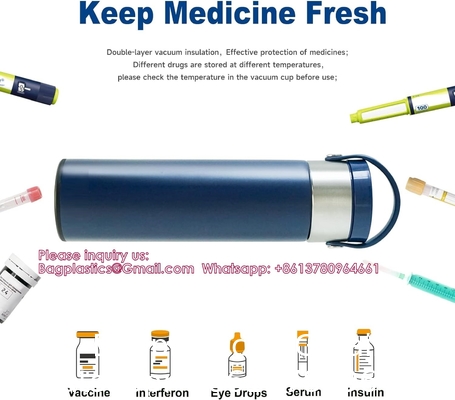 48H Insulin Pens Cooler Travel Case TSA Approved Diabetic Medicine Travel Cooler, Portable Insulin Medical Cooler