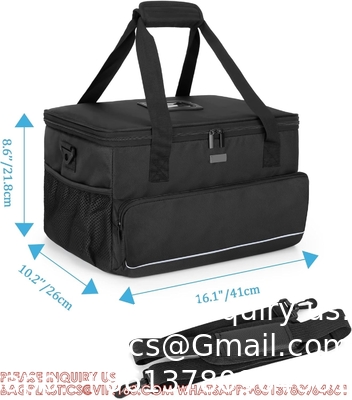 Large Insulated Medical Bag With Adjustable Dividers, Easy Clean Trauma Bag, Medicine Supplies Storage Bag For Home