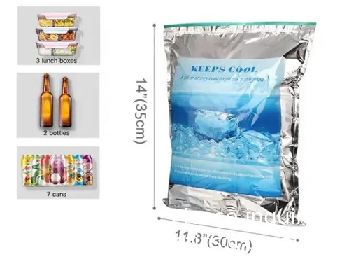 Hot Sale Caviar Vaccine Aluminum Foil Insulated Bag Pills Cooler Bag Ziplock Thermal Bag