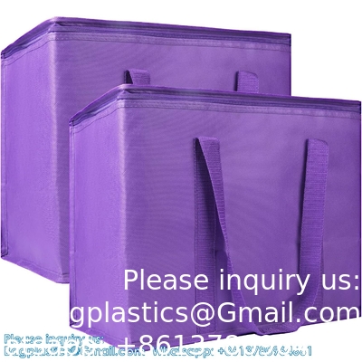 XXL-Larger Insulated Cooler Bags With Zipper Closure,Reusable Grocery Shopping Bags Keep Food Hot Or Cold,Collapsible