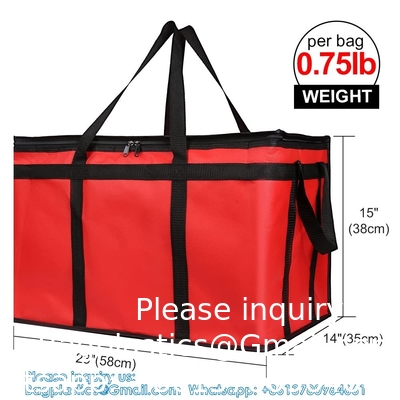 Sustainable, Recyclable, XL Insulated Food &amp; Grocery Delivery Bag - For Catering, Restaurants, Delivery Drivers