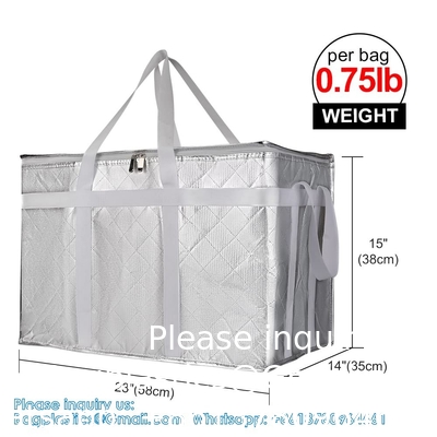 Sustainable, Recyclable, XL Insulated Food &amp; Grocery Delivery Bag - For Catering, Restaurants, Delivery Drivers