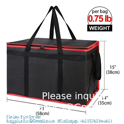 Sustainable, Recyclable, XL Insulated Food &amp; Grocery Delivery Bag - For Catering, Restaurants, Delivery Drivers