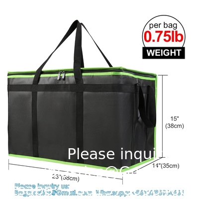 Sustainable, Recyclable, XL Insulated Food &amp; Grocery Delivery Bag - For Catering, Restaurants, Delivery Drivers